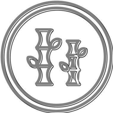 Bamboo icon, vector illustration simple design