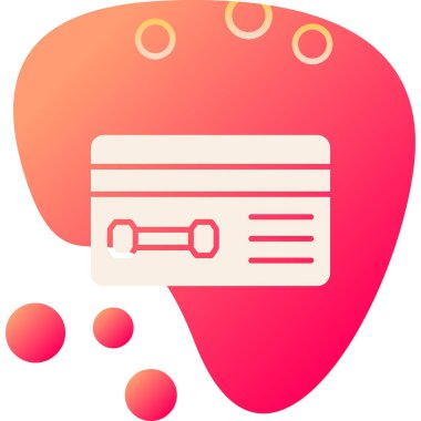 Üye Kart simgesi, vektör illüstrasyonu basit tasarım