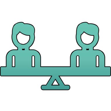 Modern Eşitlik simgesinin vektör illüstrasyonu                