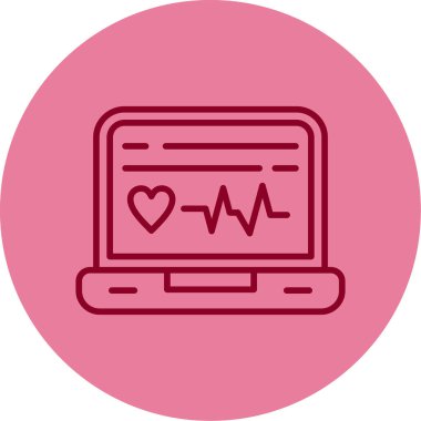 Düz biçimli kardiyoloji simgesi 