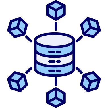Büyük Veri vektör simgesi, basit illüstrasyon                  