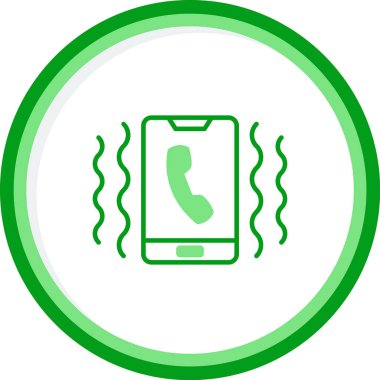 titreşim kipi vektör illüstrasyonlu cep telefonu