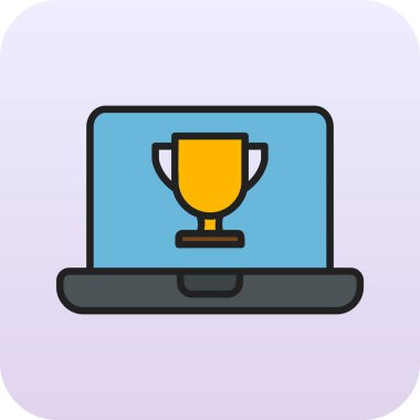 dizüstü bilgisayar simgesi, vektör illüstrasyonu basit tasarım