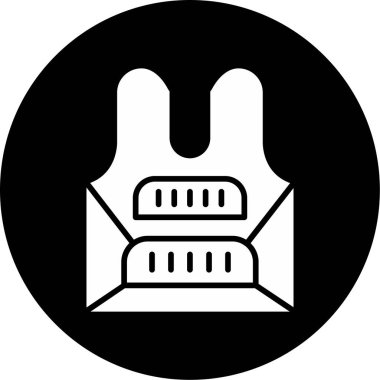 Zırh simgesi, vektör illüstrasyonu basit tasarım