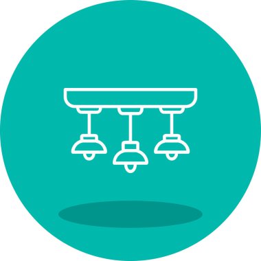 Asılı Lambalar simgesinin vektör illüstrasyonu           