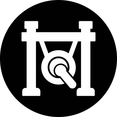 gong simgesi web basit illüstrasyon