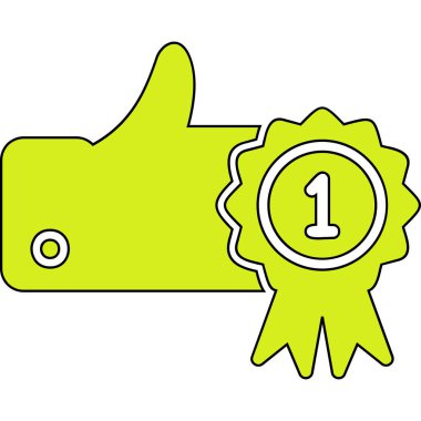 Birinci Ödül ikonu vektör illüstrasyonu