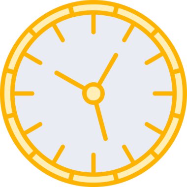 Saat simgesi, vektör illüstrasyonu basit tasarım