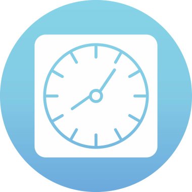 Duvar saati. Web simgesi basit illüstrasyon