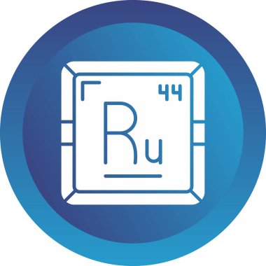 Rutenyum modern simgesinin vektör illüstrasyonu                      