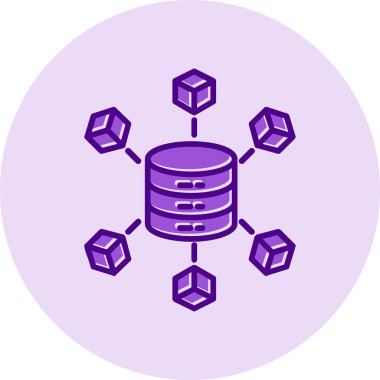 Büyük Veri vektör simgesi, basit illüstrasyon                  