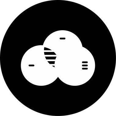 Venn Diyagram Web simgesi vektör çizimi
