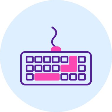 Klavye web simgesinin vektör illüstrasyonu