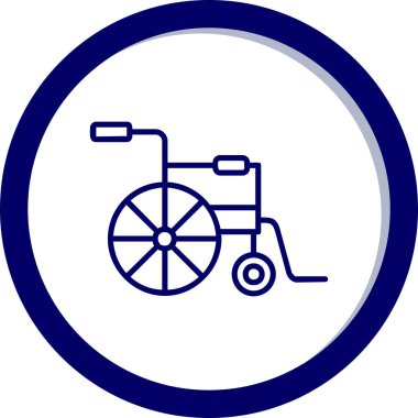 Tekerlekli sandalye web simgesinin vektör çizimi
