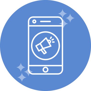 Sosyal medya tanıtım simgesi, vektör illüstrasyonu basit tasarım