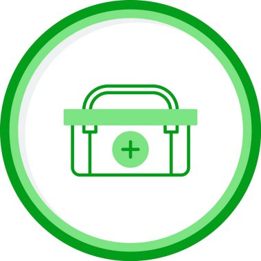 İlk Yardım Kiti tıbbi ikon vektör çizimi