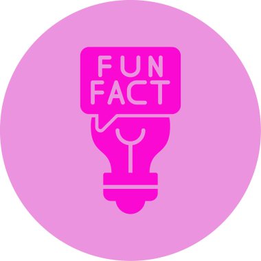 Eğlenceli Gerçekler konuşma balonu web simgesi, vektör illüstrasyonu