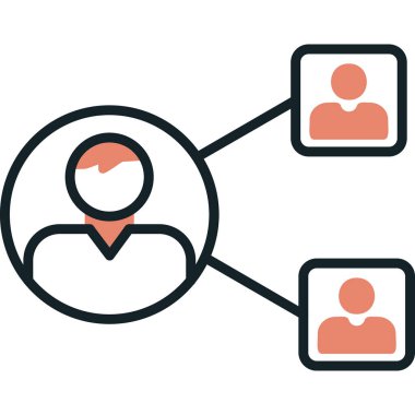 insanlar bağlantı simgesi, vektör illüstrasyonu basit tasarım