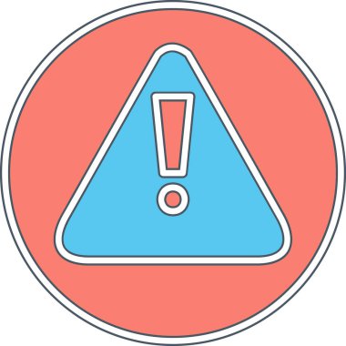 Uyarı vektör çizgisi simgesi, vektör illüstrasyonu 