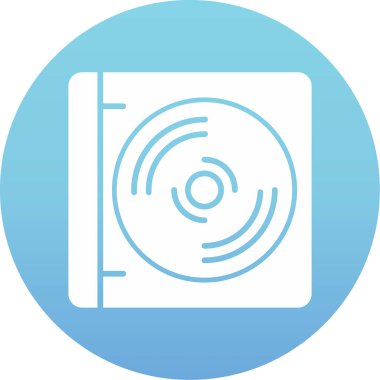 CD mi? Web simgesi basit illüstrasyon                