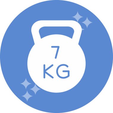 Kettlebell, ağırlık kaldırma modern simge vektörü