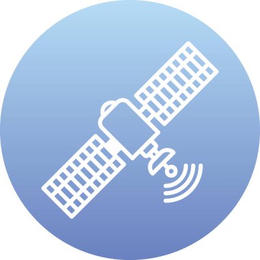 Uydu. Web simgesi basit illüstrasyon 