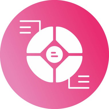 Donut Çizelgesi simgesinin vektör çizimi 