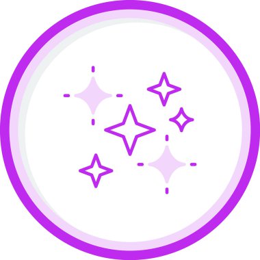 Parıldayan yıldızlar simgesi, vektör illüstrasyonu 