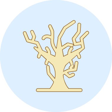 Kuru Ağaç ikonu, vektör illüstrasyonu