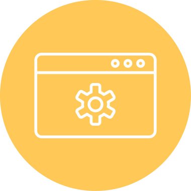 İçerik Yönetimi web simgesi vektör illüstrasyonu