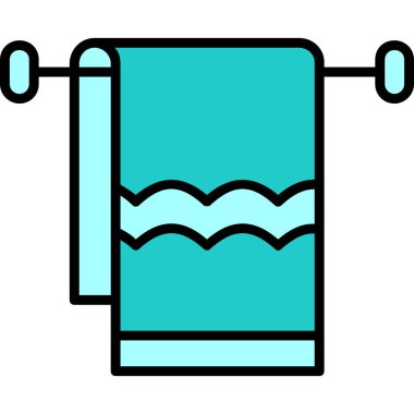 Havlu ağ simgesi, vektör illüstrasyonu 