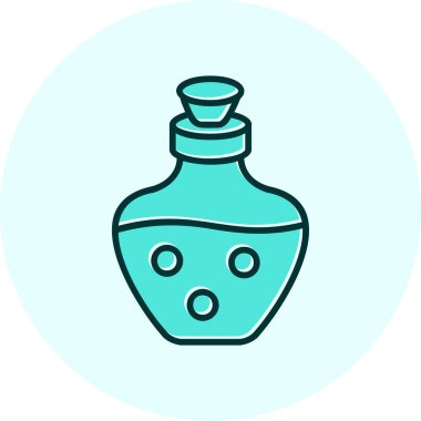 İksir ağı simgesi, vektör illüstrasyonu