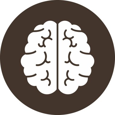 Beyin. Web simgesi basit illüstrasyon 
