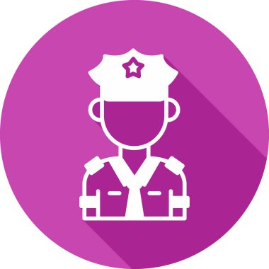 Bir polisin vektör illüstrasyon simgesi