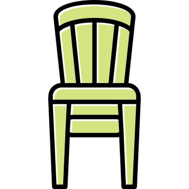 Sandalye. Web simgesi basit illüstrasyon 