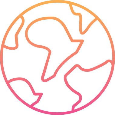 toprak küresi simgesi, vektör illüstrasyonu basit tasarım