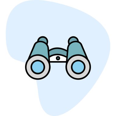 dürbün web simgesi, vektör çizim 