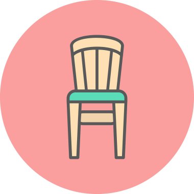 Sandalye. Web simgesi basit illüstrasyon 