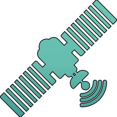 Uydu. Web simgesi basit illüstrasyon 