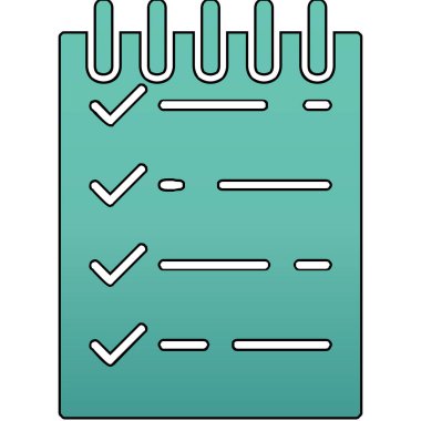 Kontrol listesi. Web simgesi basit illüstrasyon 