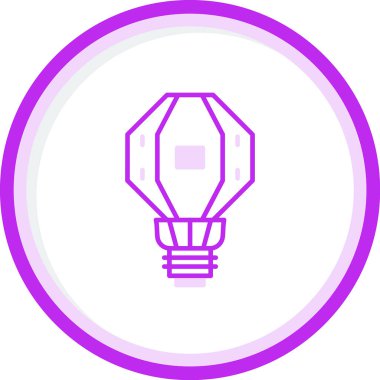 Ampul simgesi, basit vektör illüstrasyonu 