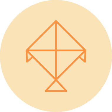 Uçurtma. Web simgesi basit illüstrasyon              