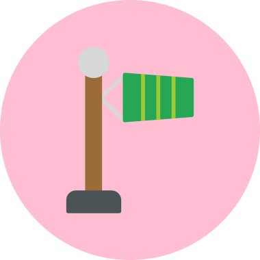 Modern Rüzgar İşareti simgesinin vektör illüstrasyonu                