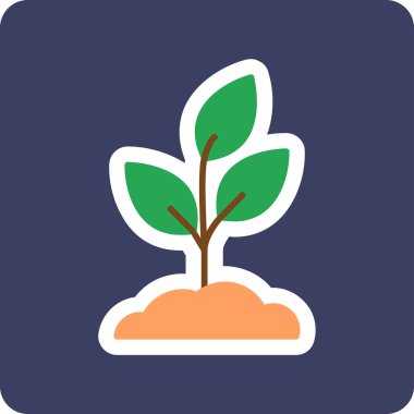 Bitki. Web simgesi basit illüstrasyon 