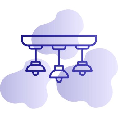 Asılı Lambalar simgesinin vektör illüstrasyonu           