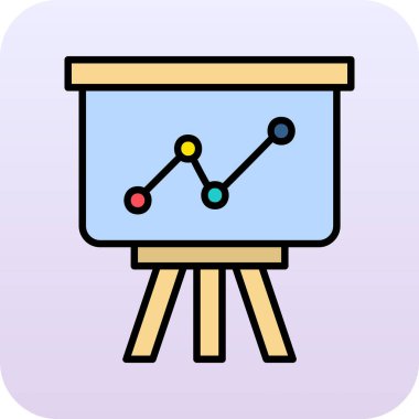 sunum simgesi, vektör illüstrasyonu 