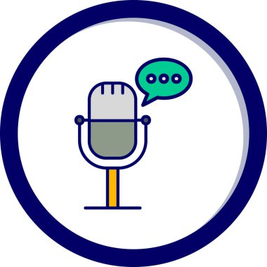 sohbet Podcast vektör illüstrasyonu