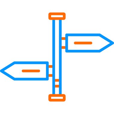 Yol İşaretinin vektör simgesi