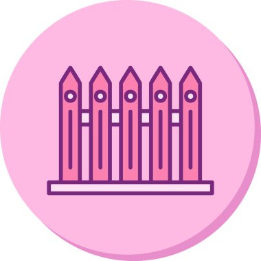 çit web simgesi, vektör çizim