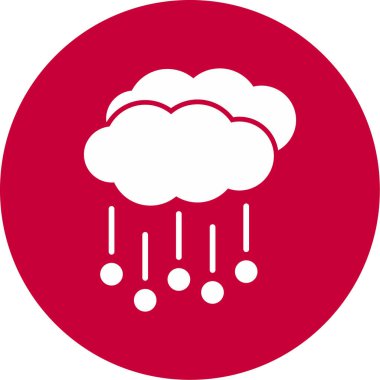 Hava durumu ikonu. Web için Hail vektör simgesinin basit illüstrasyonu          